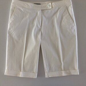 Steilmann 12" Cotton + Spandex Shorts White Size 10